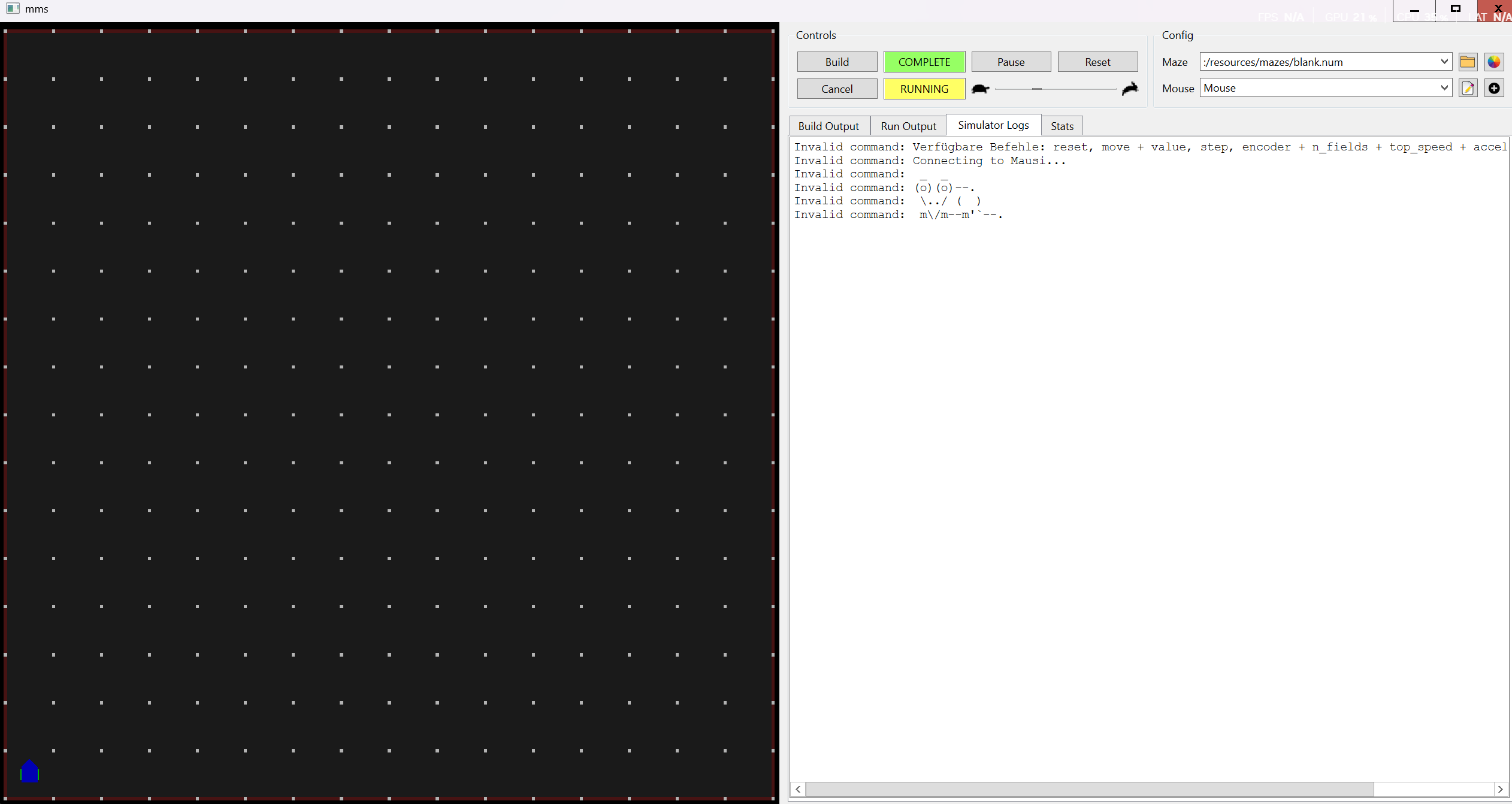 Labyrinth Visualisierung im Debugger